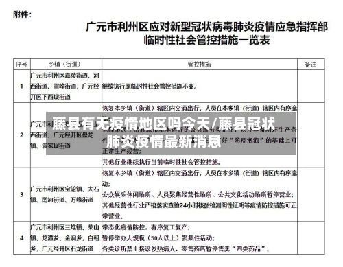 藤县有无疫情地区吗今天/藤县冠状肺炎疫情最新消息-第1张图片