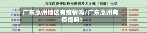 广东惠州地区有疫情吗/广东惠州有疫情吗?-第1张图片