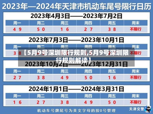 【5月9号深圳限行规则,5月9号深圳限行规则解读】-第1张图片