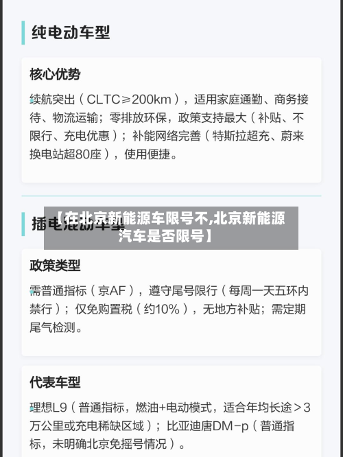 【在北京新能源车限号不,北京新能源汽车是否限号】-第1张图片