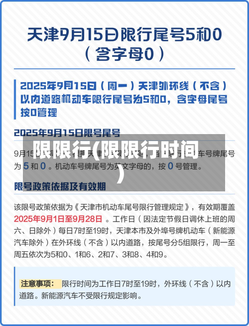 限限行(限限行时间)-第1张图片