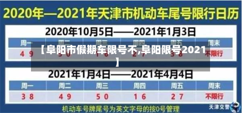 【阜阳市假期车限号不,阜阳限号2021】-第1张图片