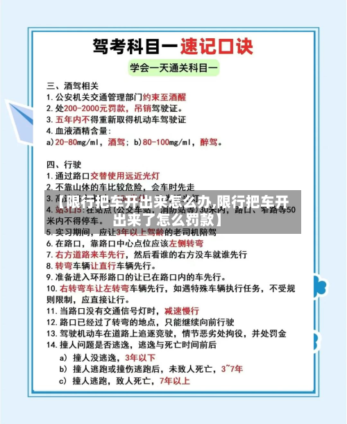 【限行把车开出来怎么办,限行把车开出来了怎么罚款】-第1张图片
