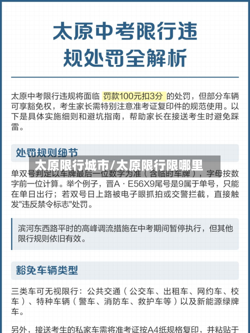 太原限行城市/太原限行限哪里-第1张图片