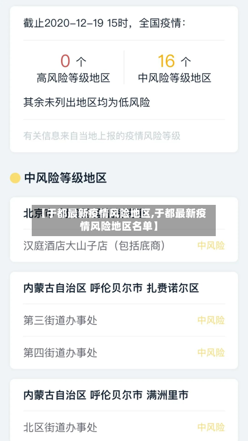 【于都最新疫情风险地区,于都最新疫情风险地区名单】-第1张图片