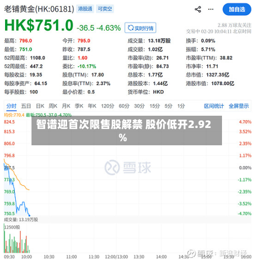 智谱迎首次限售股解禁 股价低开2.92%-第1张图片