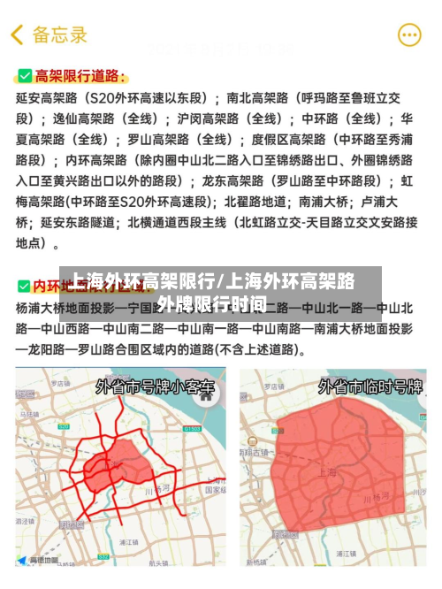 上海外环高架限行/上海外环高架路外牌限行时间-第1张图片