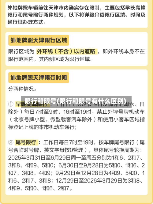 限行和限号(限行和限号有什么区别)-第1张图片