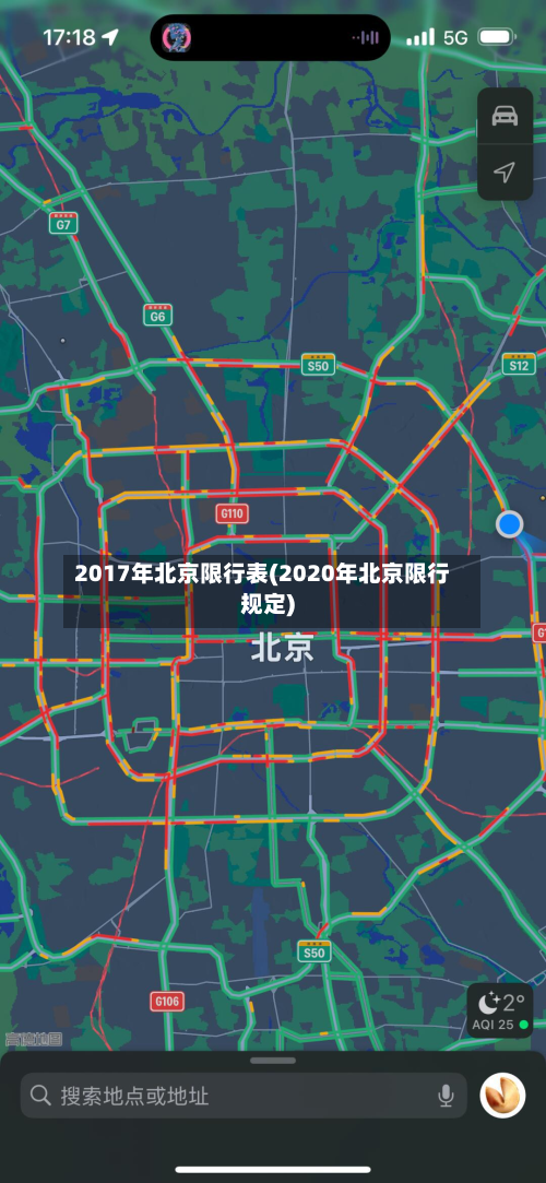 2017年北京限行表(2020年北京限行规定)-第1张图片