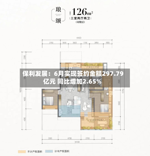 保利发展:6月实现签约金额297.79亿元 同比增加2.65%-第2张图片