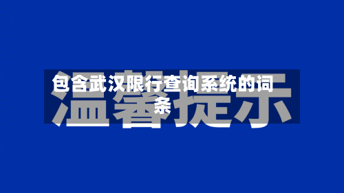 包含武汉限行查询系统的词条-第1张图片