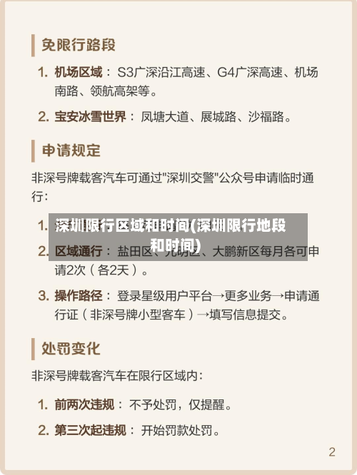 深圳限行区域和时间(深圳限行地段和时间)-第1张图片