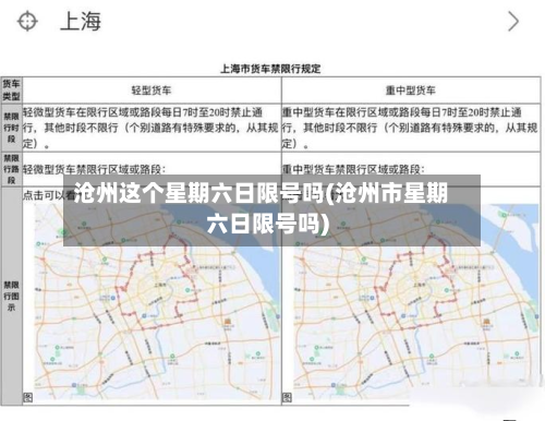 沧州这个星期六日限号吗(沧州市星期六日限号吗)-第1张图片