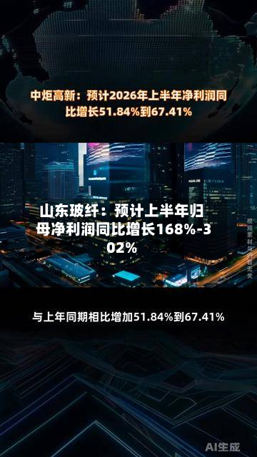 山东玻纤:预计上半年归母净利润同比增长168%-302%-第1张图片
