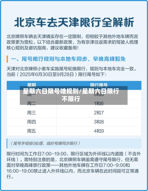 星期六日限号啥规则/星期六日限行不限行-第1张图片