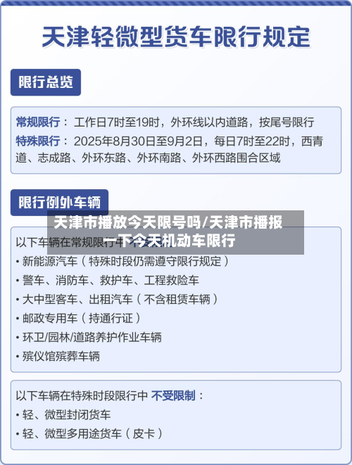 天津市播放今天限号吗/天津市播报一下今天机动车限行-第1张图片