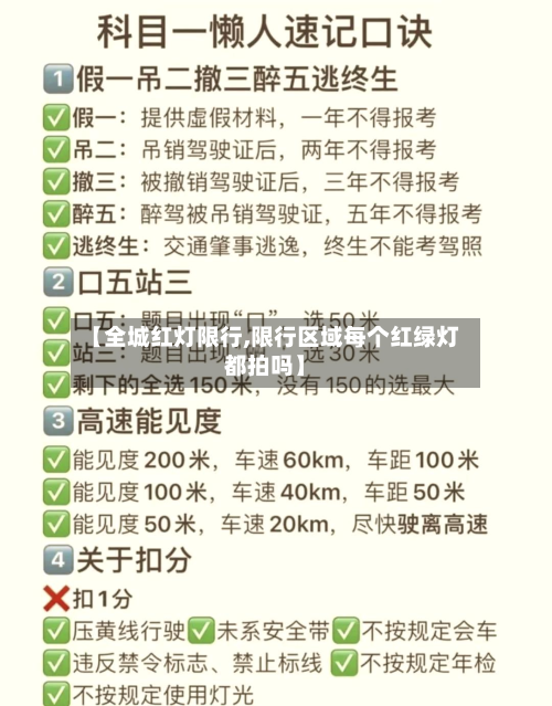 【全城红灯限行,限行区域每个红绿灯都拍吗】-第1张图片