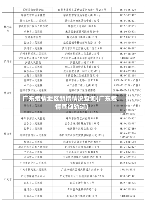 广东疫情地区新增情况查询(广东疫情查询轨迹)-第1张图片