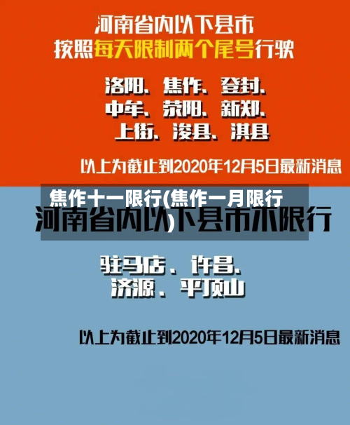 焦作十一限行(焦作一月限行)-第1张图片