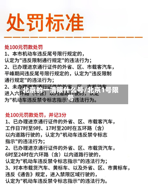 北京的一清限什么号/北京1号限号-第1张图片