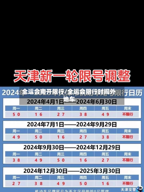 全运会南开限行/全运会限行时间外地车-第1张图片