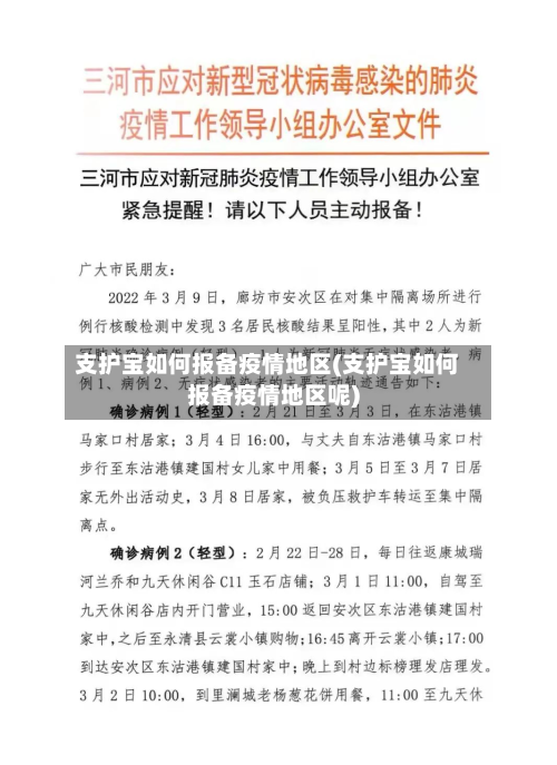 支护宝如何报备疫情地区(支护宝如何报备疫情地区呢)-第1张图片