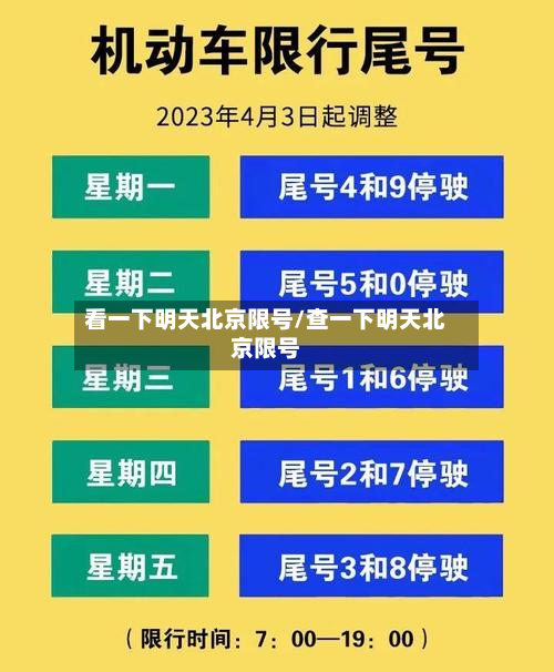 看一下明天北京限号/查一下明天北京限号-第1张图片