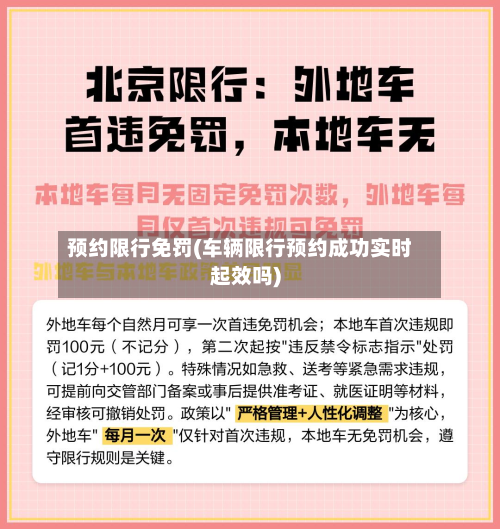 预约限行免罚(车辆限行预约成功实时起效吗)-第1张图片