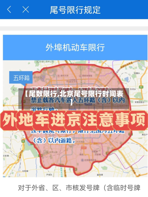 【尾数限行,北京尾号限行时间表】-第3张图片