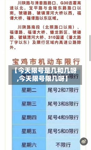【今天限号是几和几呀,今天限号限几呀】-第1张图片
