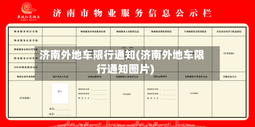 济南外地车限行通知(济南外地车限行通知图片)-第1张图片