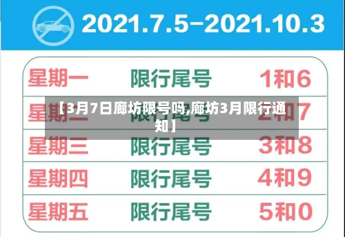 【3月7日廊坊限号吗,廊坊3月限行通知】-第1张图片
