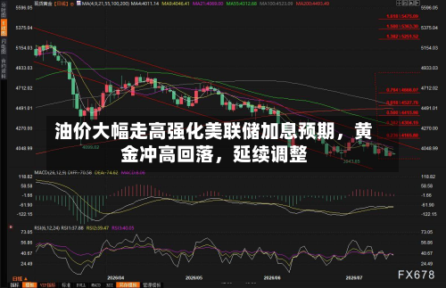 油价大幅走高强化美联储加息预期，黄金冲高回落	，延续调整-第2张图片