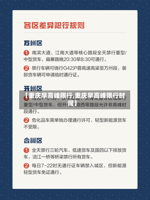 【重庆早高峰限行,重庆早高峰限行时间】-第1张图片