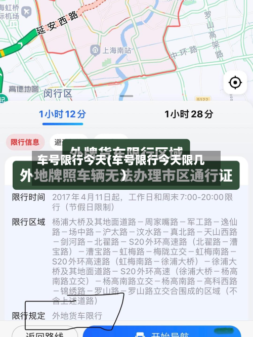 车号限行今天(车号限行今天限几)