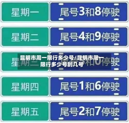 昆明市周一限行多少号/昆明市周一限行多少号到几号-第1张图片