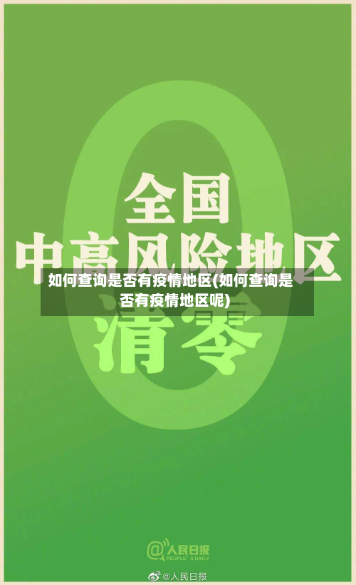 如何查询是否有疫情地区(如何查询是否有疫情地区呢)-第1张图片