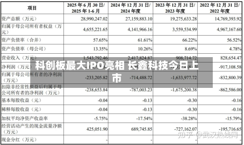 科创板最大IPO亮相 长鑫科技今日上市-第1张图片