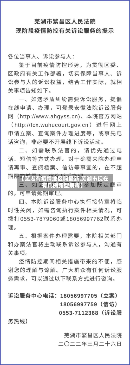 【芜湖有疫情地区吗最新,芜湖市现在有几例新型病毒】-第1张图片