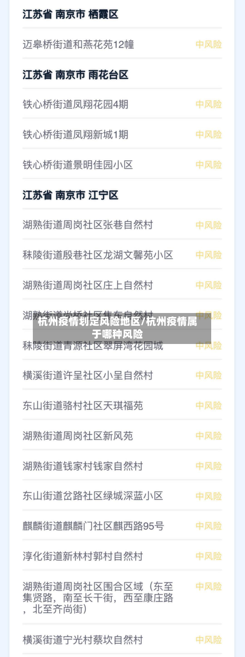 杭州疫情划定风险地区/杭州疫情属于哪种风险-第1张图片