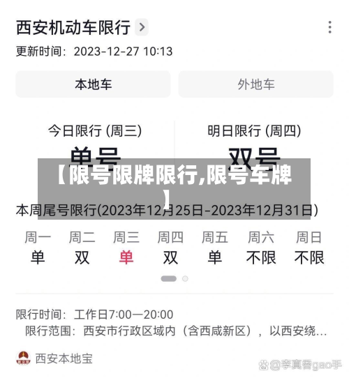 【限号限牌限行,限号车牌】-第1张图片