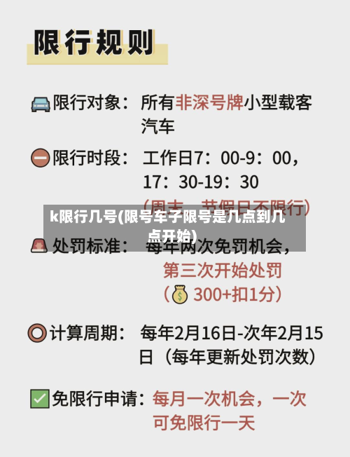 k限行几号(限号车子限号是几点到几点开始)-第1张图片