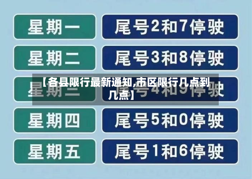 【各县限行最新通知,市区限行几点到几点】-第1张图片
