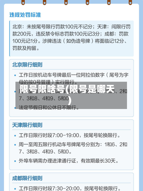 限号限啥号(限号是哪天)-第1张图片