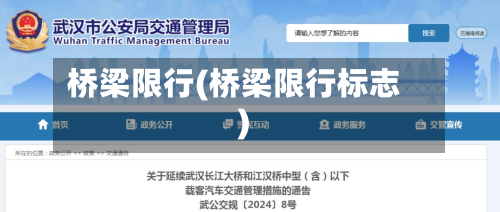 桥梁限行(桥梁限行标志)-第1张图片