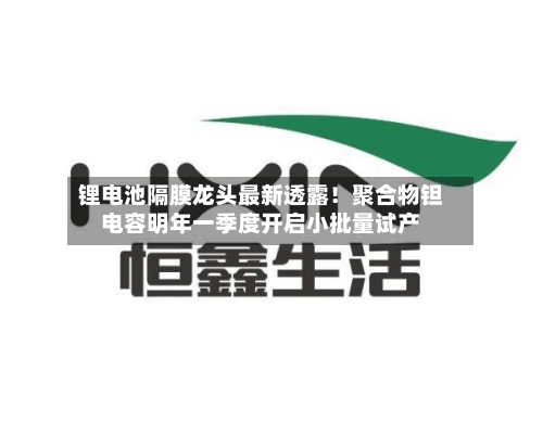 锂电池隔膜龙头最新透露!聚合物钽电容明年一季度开启小批量试产-第1张图片