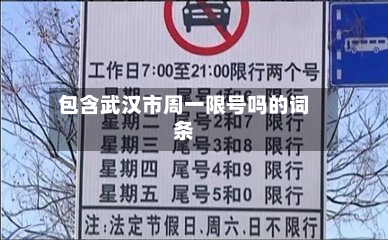 包含武汉市周一限号吗的词条-第1张图片
