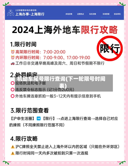 机动车尾号限行查询(下一轮限号时间表)-第1张图片