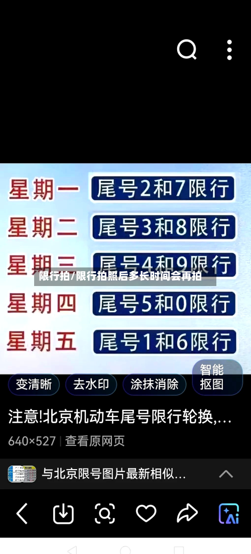 限行拍/限行拍照后多长时间会再拍-第1张图片
