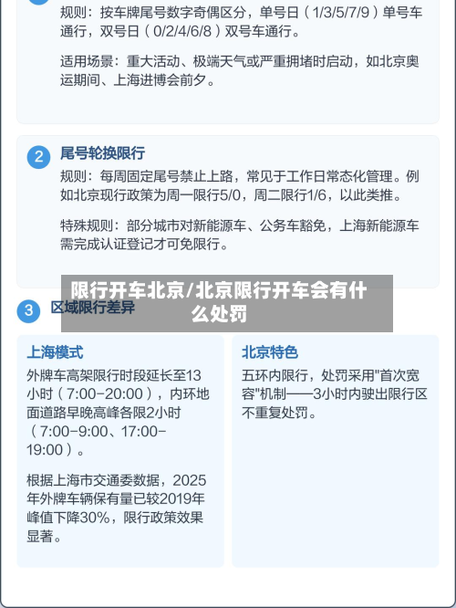 限行开车北京/北京限行开车会有什么处罚-第1张图片
